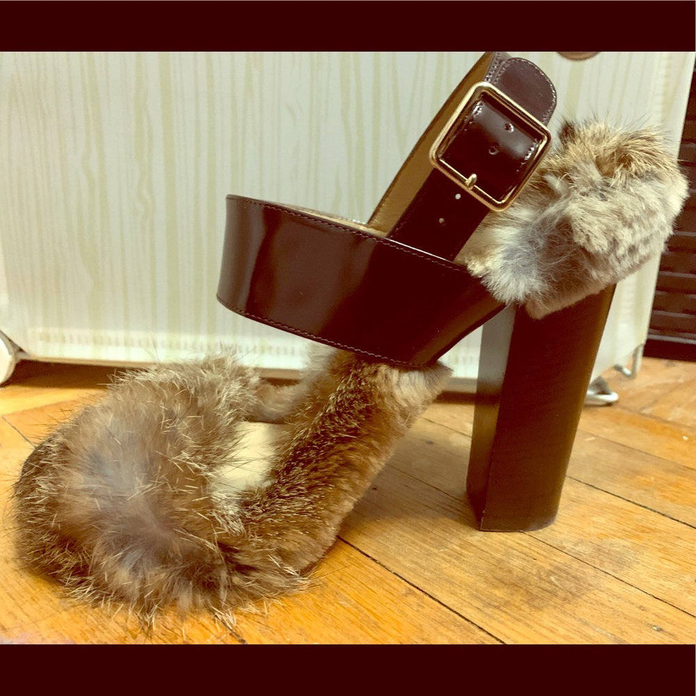 Hanhi Leather Theory Fur Heels